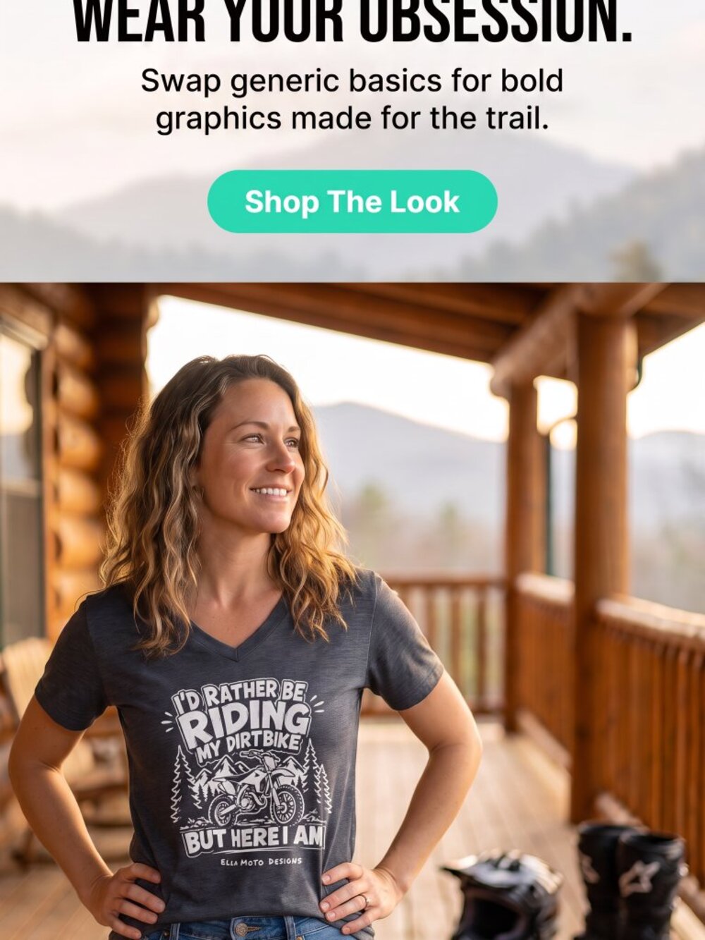 Funny Dirt Bike Graphic Tee | I'd Rather Be Riding | Moto Shirt